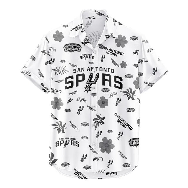 LIMITED EDITION - NEW CUSTOMIZED NBA23 SAS SAN ANTONIO SPURS UNISEX HAWAIIAN SHIRT & SHORTS SET