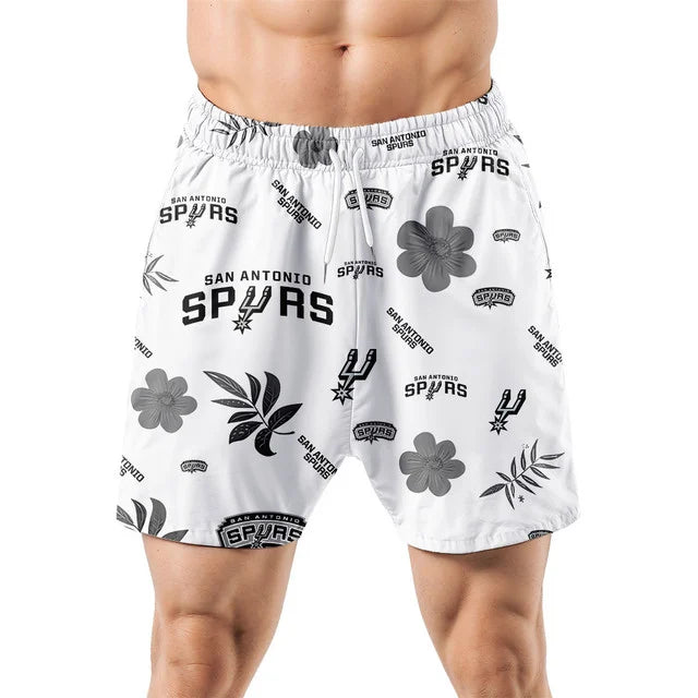 LIMITED EDITION - NEW CUSTOMIZED NBA23 SAS SAN ANTONIO SPURS UNISEX HAWAIIAN SHIRT & SHORTS SET