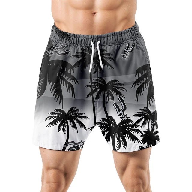 LIMITED EDITION - NEW CUSTOMIZED NBA23 SAS SAN ANTONIO SPURS UNISEX HAWAIIAN SHIRT & SHORTS SET