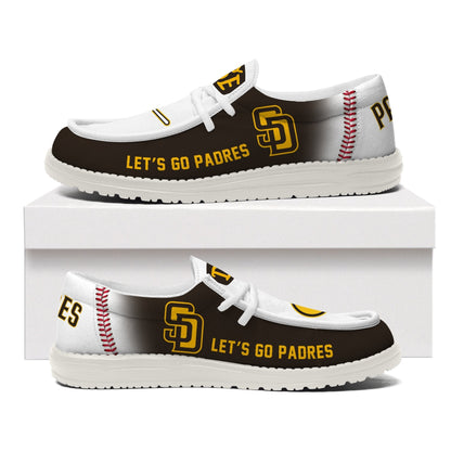LIMITED EDITION - NEW CUSTOMIZED MLB18 SDP SAN DIEGO PADRES LOAFER SHOES