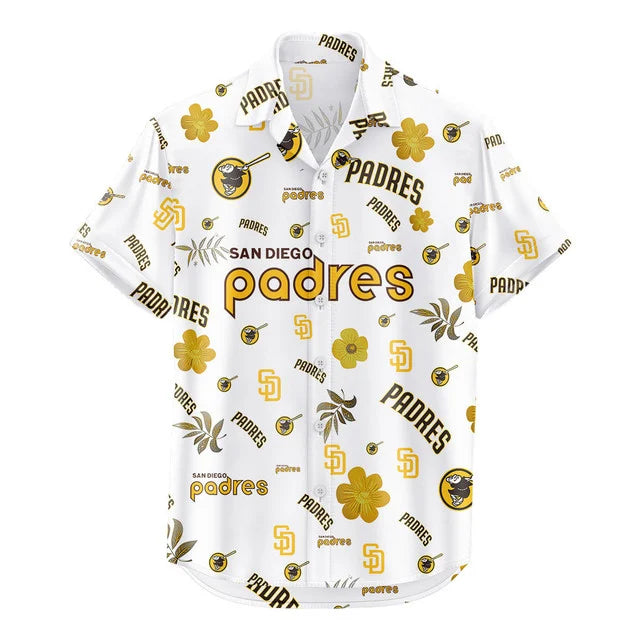 LIMITED EDITION - NEW CUSTOMIZED MLB18 SDP SAN DIEGO PADRES UNISEX HAWAIIAN SHIRT & SHORTS SET