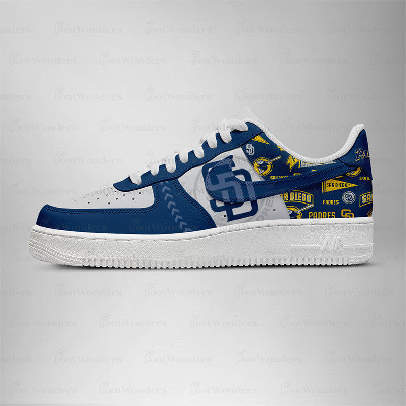 LIMITED EDITION - NEW CUSTOMIZED MLB18 SD PADRES AF1 SHOES
