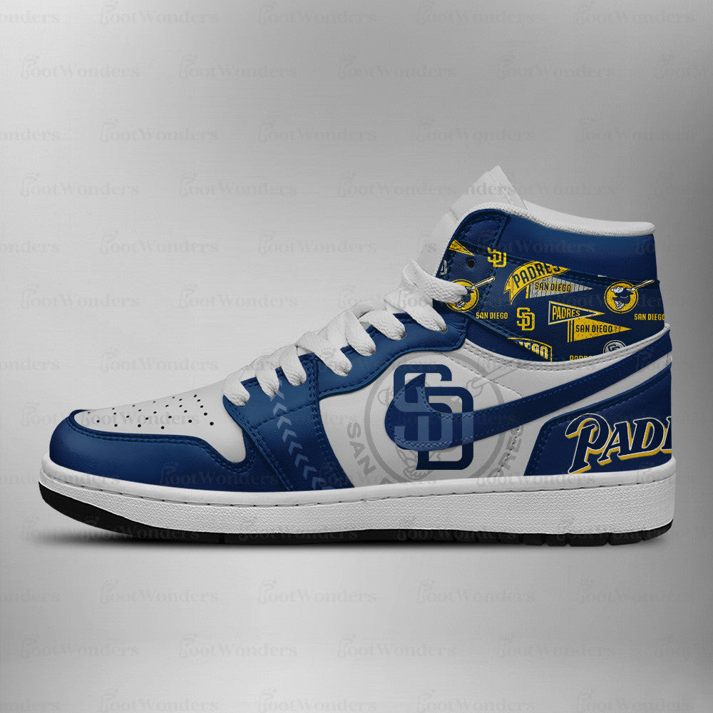 LIMITED EDITION - NEW CUSTOMIZED MLB18 SDP SAN DIEGO PADRES AIR JORDAN SNEAKERS