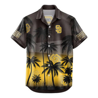 LIMITED EDITION - NEW CUSTOMIZED MLB18 SDP SAN DIEGO PADRES UNISEX HAWAIIAN SHIRT & SHORTS SET