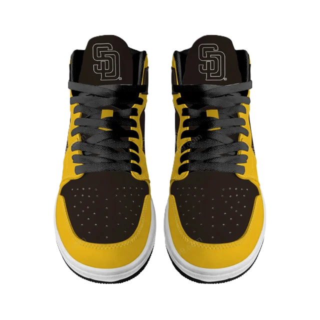 LIMITED EDITION - NEW CUSTOMIZED MLB18 SD PADRES AIR JORDAN SNEAKERS