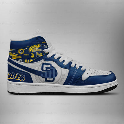 LIMITED EDITION - NEW CUSTOMIZED MLB18 SDP SAN DIEGO PADRES AIR JORDAN SNEAKERS