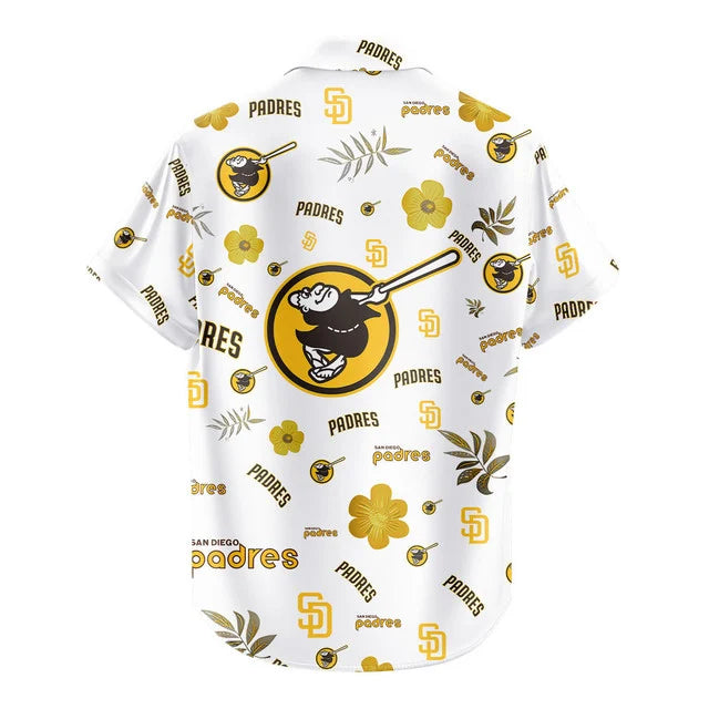 LIMITED EDITION - NEW CUSTOMIZED MLB18 SDP SAN DIEGO PADRES UNISEX HAWAIIAN SHIRT & SHORTS SET