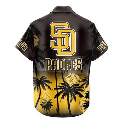 LIMITED EDITION - NEW CUSTOMIZED MLB18 SDP SAN DIEGO PADRES UNISEX HAWAIIAN SHIRT & SHORTS SET