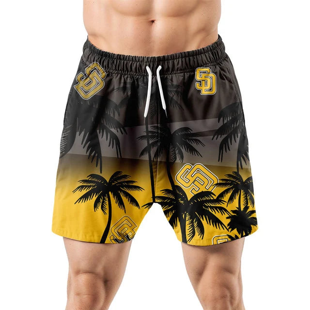 LIMITED EDITION - NEW CUSTOMIZED MLB18 SDP SAN DIEGO PADRES UNISEX HAWAIIAN SHIRT & SHORTS SET
