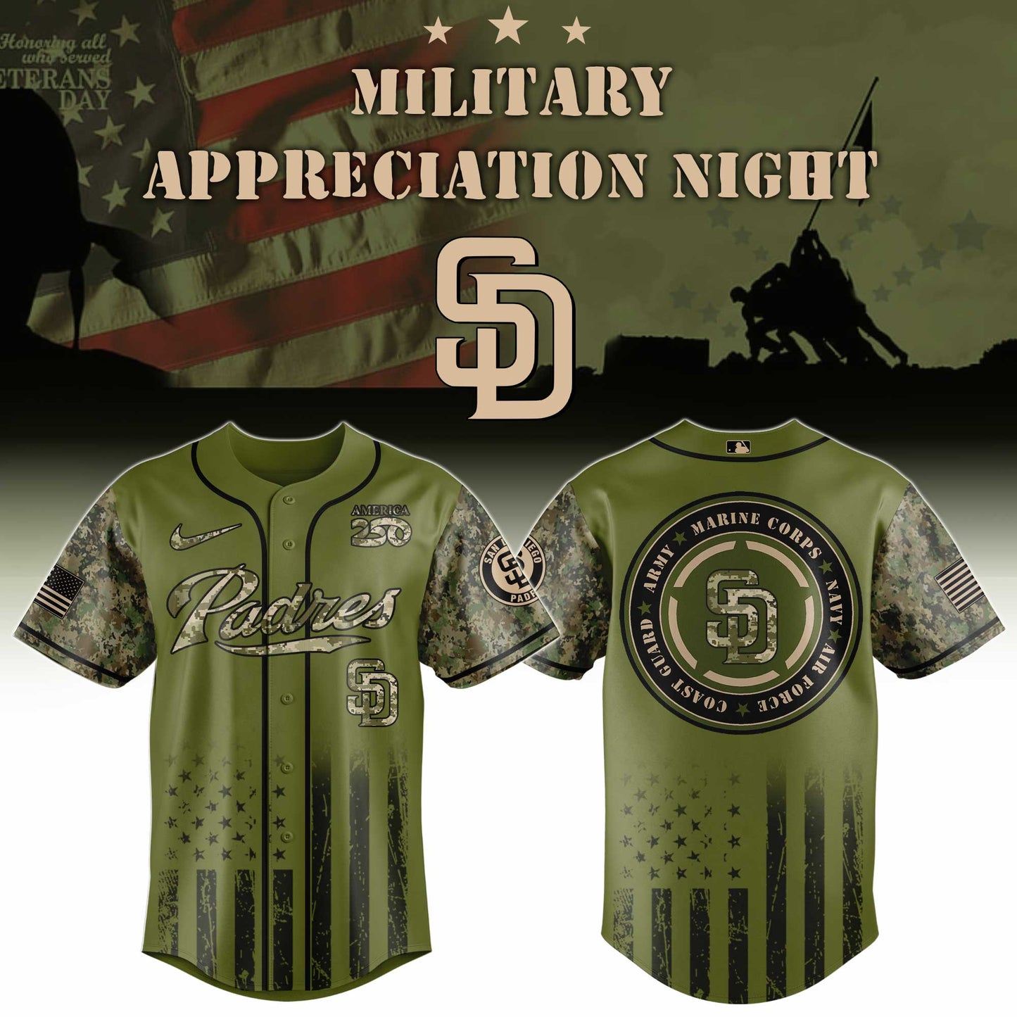 LIMITED EDITION - NEW CUSTOMIZED MLB18 SDP SAN DIEGO PADRES BASEBALL JERSEY & CAP