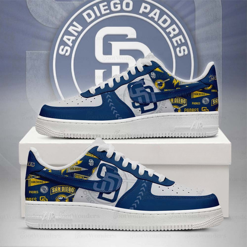 LIMITED EDITION - NEW CUSTOMIZED MLB18 SD PADRES AF1 SHOES