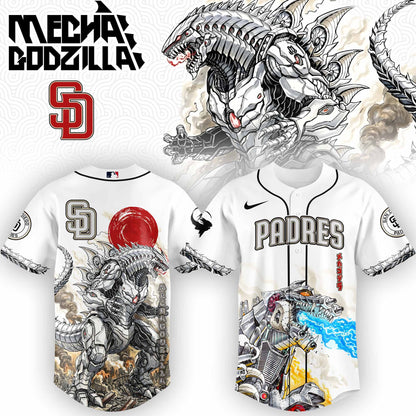 LIMITED EDITION - NEW CUSTOMIZED MLB18 SD PADRES x GODZILLA BASEBALL JERSEY