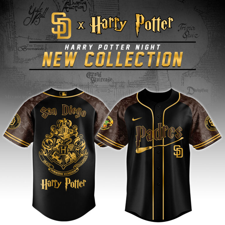 LIMITED EDITION - NEW CUSTOMIZED MLB18 SD PADRES x HARRY POTTER BASEBALL JERSEY & CAP