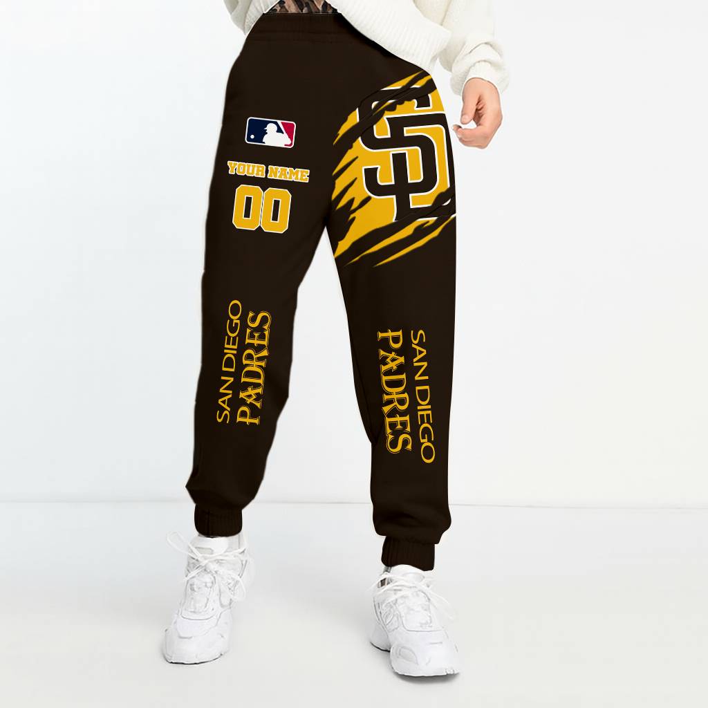 LIMITED EDITION - NEW CUSTOMIZEDMLB18 SDP SAN DIEGO PADRES UNISEX LONG PANTS