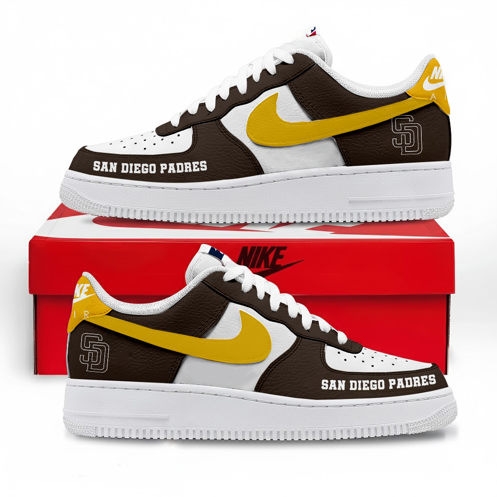 LIMITED EDITION - NEW CUSTOMIZED MLB18 SDP SAN DIEGO PADRES AF1 SNEAKERS