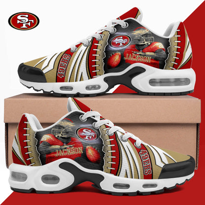 LIMITED EDITION - NEW CUSTOMIZED NFL11 SF49 SAN FRANCISCO 49ERS UNISEX AIR MAX PLUS SNEAKERS