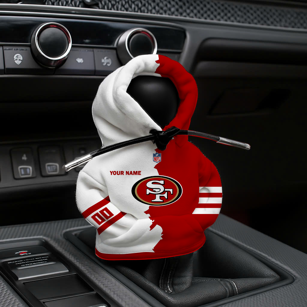 LIMITED EDITION - NEW CUSTOMIZED NFL11 SF49 SAN FRANCISCO 49ERS CAR HOODIE SHIFT KNOB