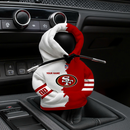 LIMITED EDITION - NEW CUSTOMIZED NFL11 SF49 SAN FRANCISCO 49ERS CAR HOODIE SHIFT KNOB