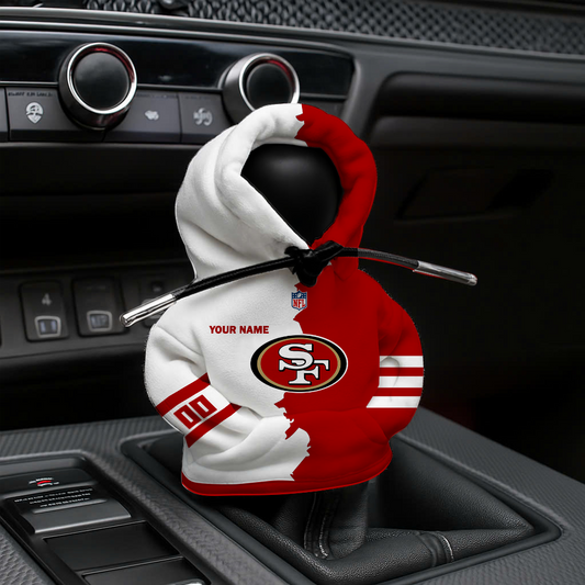 LIMITED EDITION - NEW CUSTOMIZED NFL11 SF49 SAN FRANCISCO 49ERS CAR HOODIE SHIFT KNOB
