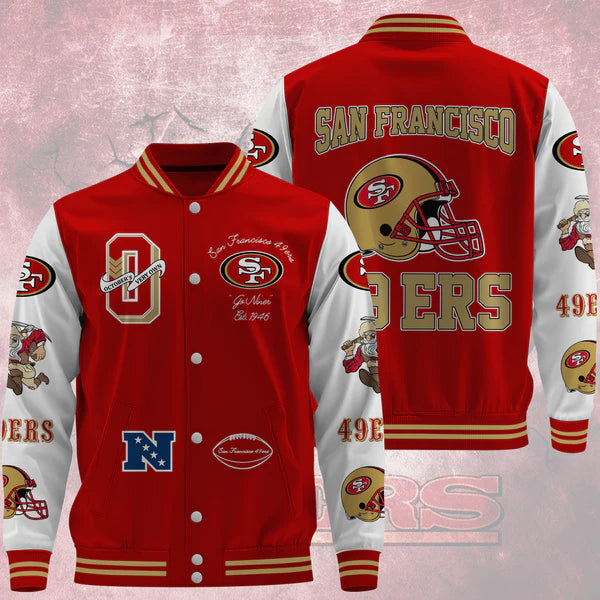 LIMITED EDITION - NEW CUSTOMIZED NFL11 SF49 SAN FRANCISCO 49ERS BASEBALL JACKET
