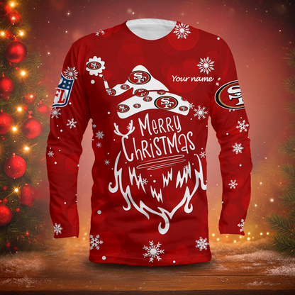 LIMITED EDITION - NEW CUSTOMIZED NFL11 SF49 SAN FRANCISCO 49ERS LONG SLEEVED T-SHIRT