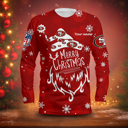 LIMITED EDITION - NEW CUSTOMIZED NFL11 SF49 SAN FRANCISCO 49ERS LONG SLEEVED T-SHIRT