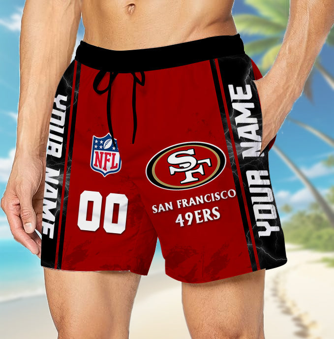 LIMITED EDITION - NEW CUSTOMIZED NFL11 SF49 SAN FRANCISCO 49ERS UNISEX SHORT PANTS