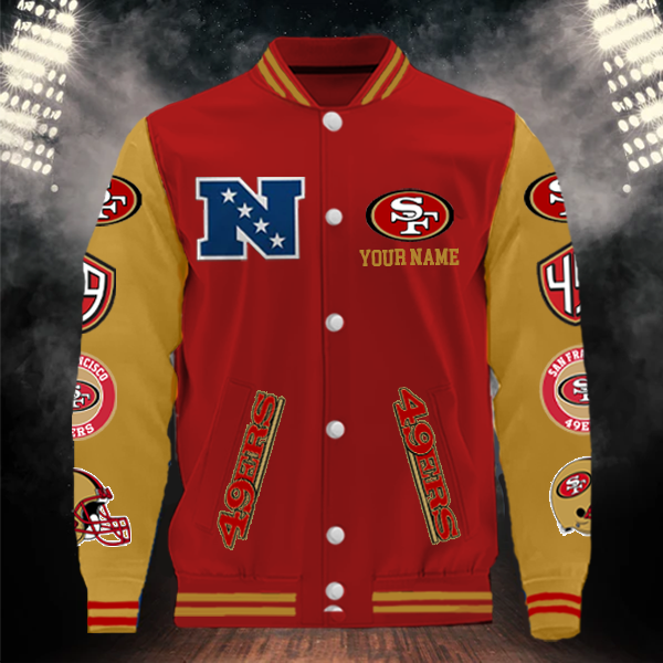 LIMITED EDITION - NEW CUSTOMIZED NFL11 SF49 SAN FRANCISCO 49ERS BASEBALL JACKET