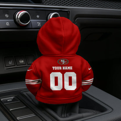 LIMITED EDITION - NEW CUSTOMIZED NFL11 SF49 SAN FRANCISCO 49ERS AUTOMOTIVE HOODIE SHIFT KNOB COVER