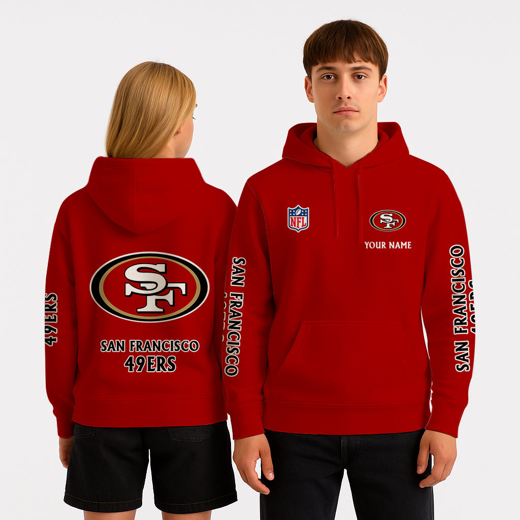 LIMITED EDITION - NEW CUSTOMIZED NFL11 SF49 SAN FRANCISCO 49ERS UNISEX HOODIE