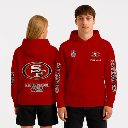 LIMITED EDITION - NEW CUSTOMIZED NFL11 SF49 SAN FRANCISCO 49ERS UNISEX HOODIE