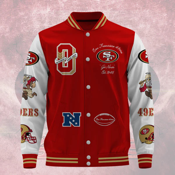 LIMITED EDITION - NEW CUSTOMIZED NFL11 SF49 SAN FRANCISCO 49ERS BASEBALL JACKET