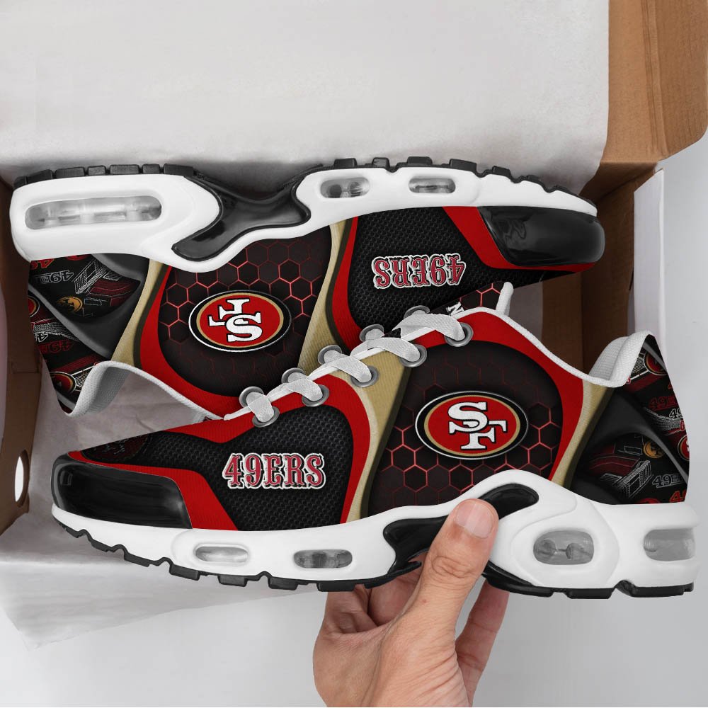 LIMITED EDITION - NEW CUSTOMIZED NFL11 SF49 SAN FRANCISCO 49ERS UNISEX AIR MAX PLUS SNEAKERS