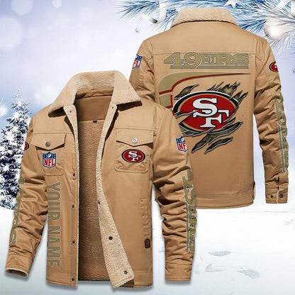 LIMITED EDITION - NEW CUSTOMIZED NFL11 SF49 SAN FRANCISCO 49ERS FLEECE JACKET