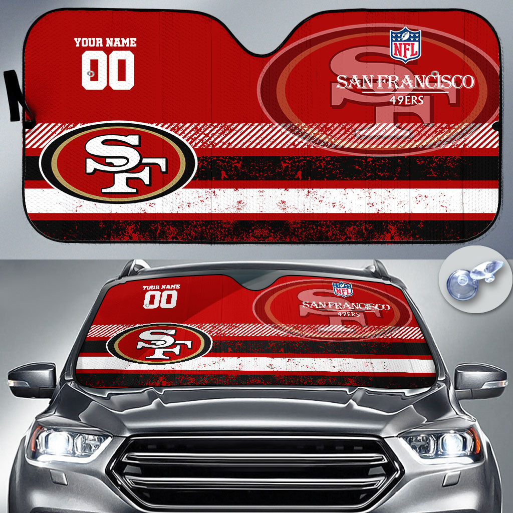 LIMITED EDITION - NEW CUSTOMIZED NFL11 SF49 SAN FRANCISCO 49ERS AUTO WINDSHIELD SHADE