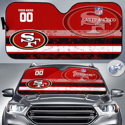 LIMITED EDITION - NEW CUSTOMIZED NFL11 SF49 SAN FRANCISCO 49ERS AUTO WINDSHIELD SHADE