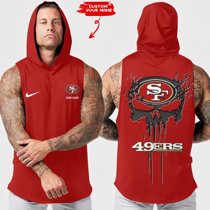 LIMITED EDITION - NEW CUSTOMIZED NFL11 SF49 SAN FRANCISCO 49ERS HOODED TANK TOP