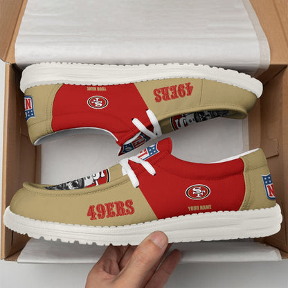 LIMITED EDITION - NEW CUSTOMIZED NFL11 SF49 SAN FRANCISCO 49ERS LOAFER SHOES