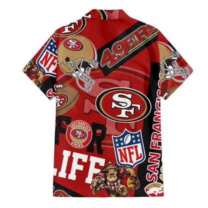 LIMITED EDITION - NEW CUSTOMIZED NFL11 SF49 SAN FRANCISCO 49ERS UNISEX HAWAIIAN SHIRT & SHORTS SET
