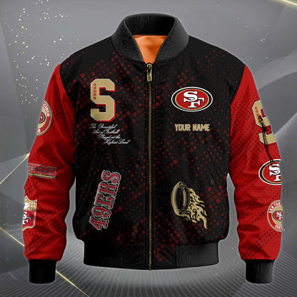 LIMITED EDITION - NEW CUSTOMIZED NFL11 SF49 SAN FRANCISCO 49ERS SATIN VARSITY JACKET & LONG PANTS