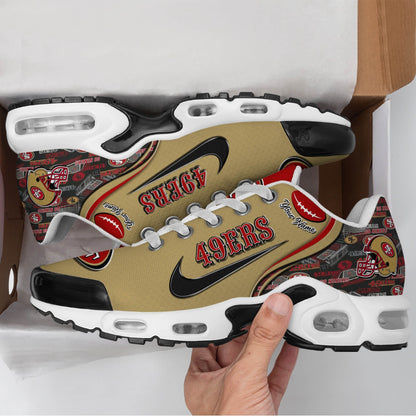 LIMITED EDITION - NEW CUSTOMIZED NFL11 SF49 SAN FRANCISCO 49ERS UNISEX AIR MAX PLUS SNEAKERS