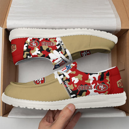 LIMITED EDITION - NEW CUSTOMIZED NFL11 SF49 SAN FRANCISCO 49ERS LOAFER SHOES