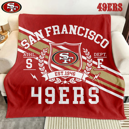 LIMITED EDITION - NEW CUSTOMIZED NFL11 SF49 SAN FRANCISCO 49ERS NORMAL & FLEECE BLANKET