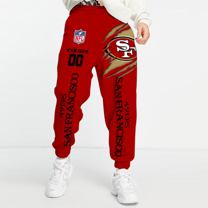 LIMITED EDITION - NEW PREMIUM NFL11 SF49 SAN FRANCISCO 49ERS UNISEX LONG PANTS