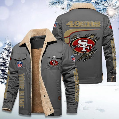LIMITED EDITION - NEW CUSTOMIZED NFL11 SF49 SAN FRANCISCO 49ERS FLEECE JACKET