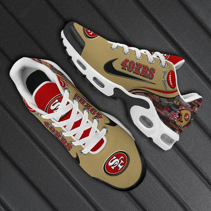 LIMITED EDITION - NEW CUSTOMIZED NFL11 SF49 SAN FRANCISCO 49ERS UNISEX AIR MAX PLUS SNEAKERS