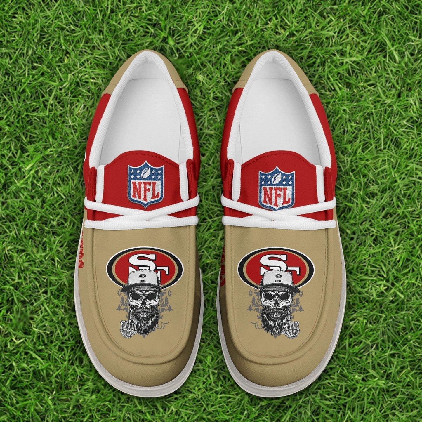 LIMITED EDITION - NEW CUSTOMIZED NFL11 SF49 SAN FRANCISCO 49ERS LOAFER SHOES
