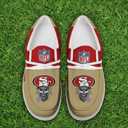 LIMITED EDITION - NEW CUSTOMIZED NFL11 SF49 SAN FRANCISCO 49ERS LOAFER SHOES
