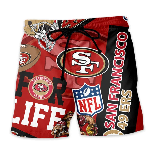 LIMITED EDITION - NEW CUSTOMIZED NFL11 SF49 SAN FRANCISCO 49ERS UNISEX HAWAIIAN SHIRT & SHORTS SET