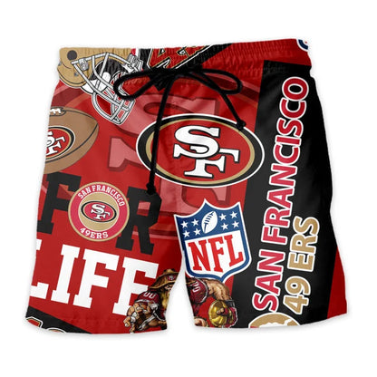 LIMITED EDITION - NEW CUSTOMIZED NFL11 SF49 SAN FRANCISCO 49ERS UNISEX HAWAIIAN SHIRT & SHORTS SET